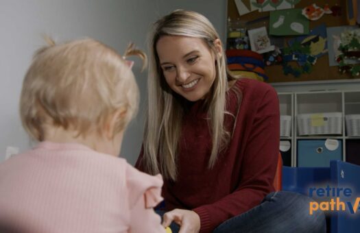 Woman plays with autistic child at Comprehensive Autism Partners